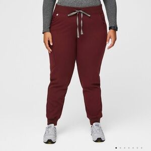 Figs Burgundy Jogger Bottoms XL
